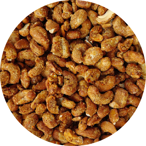 Honig, Cashewnüsse, rote Chilischoten